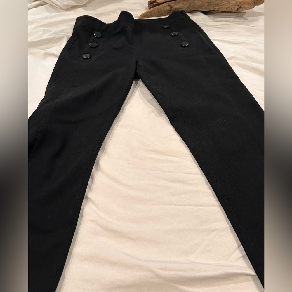 Loft Sailor black crop pants size 8